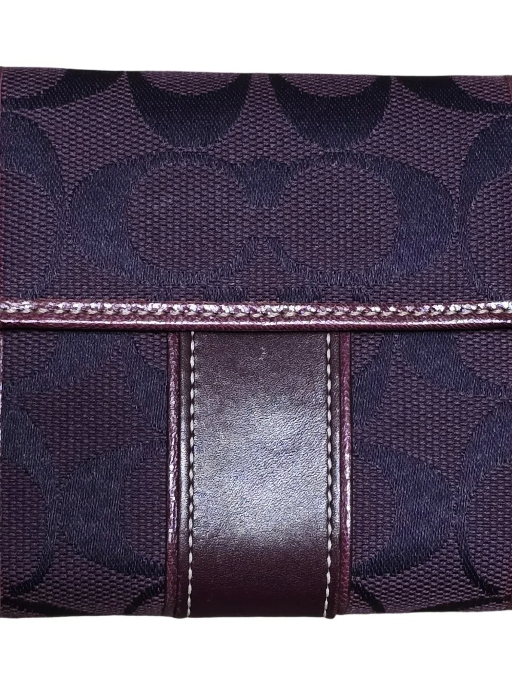 Coach Purple Signature Canvas Hobo Bag with Wallet and Wristlet
